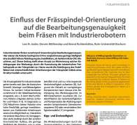 Influence of Milling Spindle Orientation on Machining Accuracy